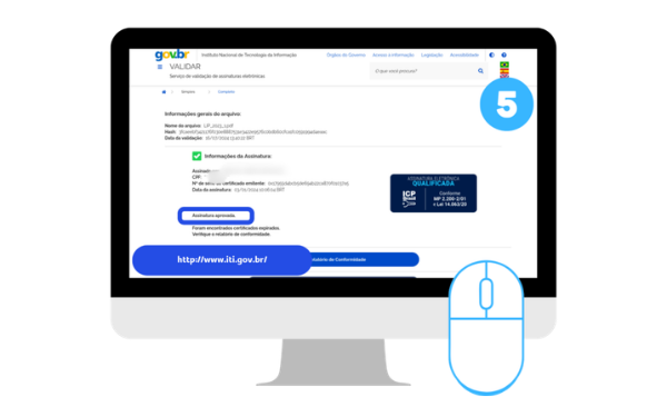Validação de assinatura digital - passo 5