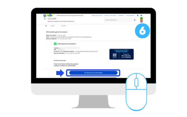 Validação de assinatura digital - passo 6