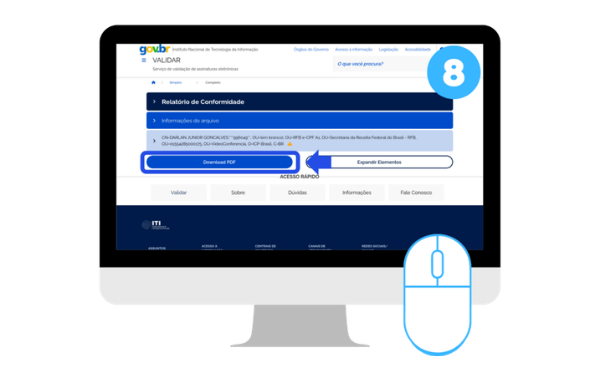 Validação de assinatura digital - passo 8