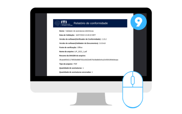 Validação de assinatura digital - passo 9