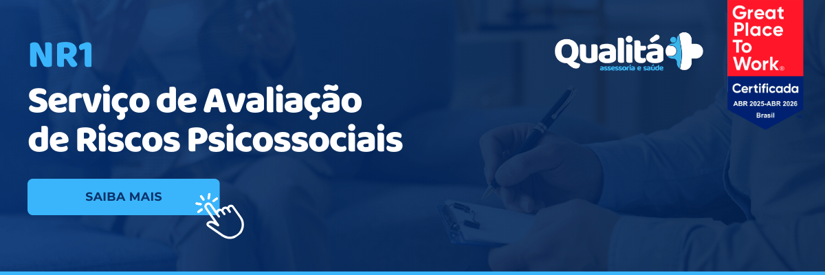 serviço de avaliação de riscos psicossociais Qualitá Mais - NR01 - saúde mental